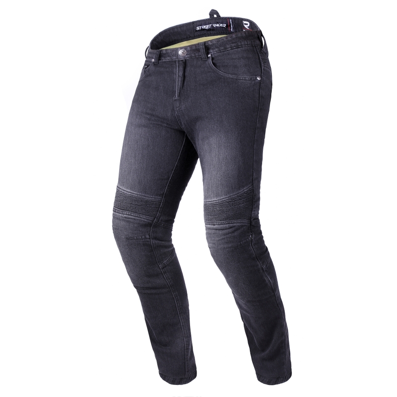 Jeansy na motocykel Street Racer Spike II CE čierne