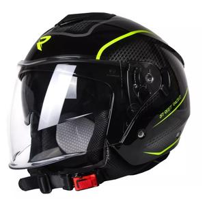 Otvorená prilba na motocykel Street Racer Pilot čierno-žltá