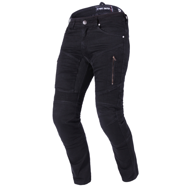 Jeansy na motocykel Street Racer Stretch II CE čierne - II. akosť