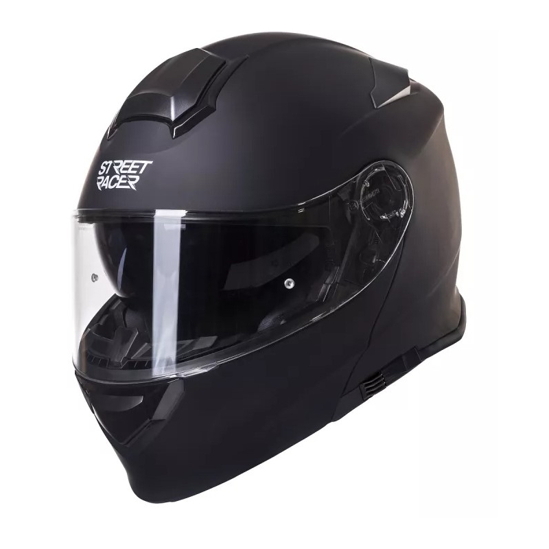 Vyklápacia prilba na motocykel Street Racer SR V1 čierna matná