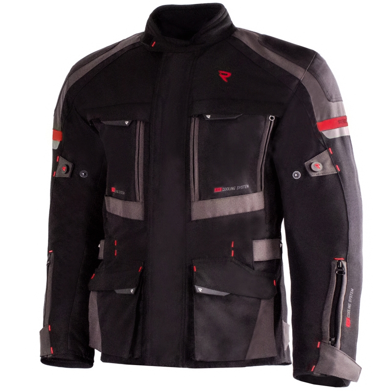 Bunda na motocykel Street Racer Rocket čierno-šedo-červená