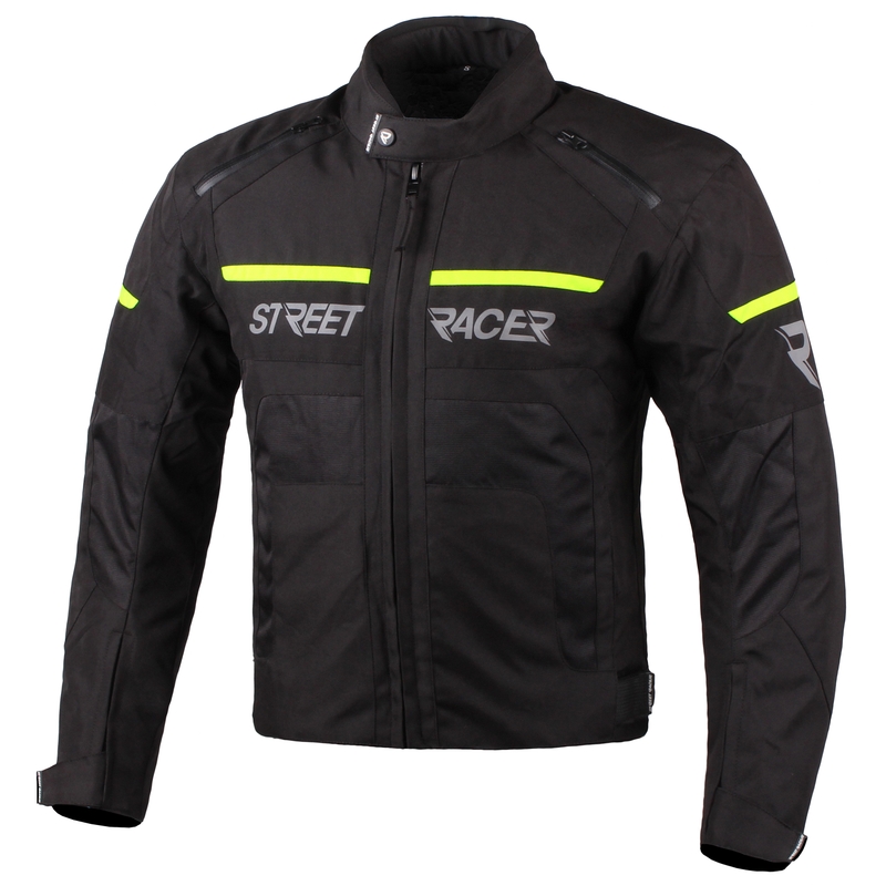 Bunda na motorku Street Racer Definit čierno-fluo žltá výpredaj