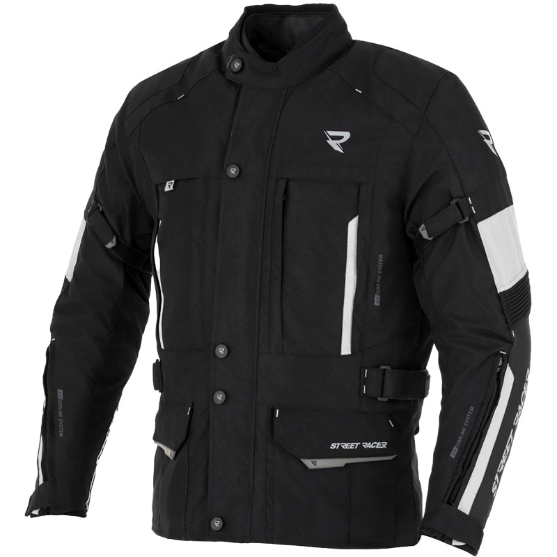 Bunda na motocykel Street Racer Hilax čierno-šedá