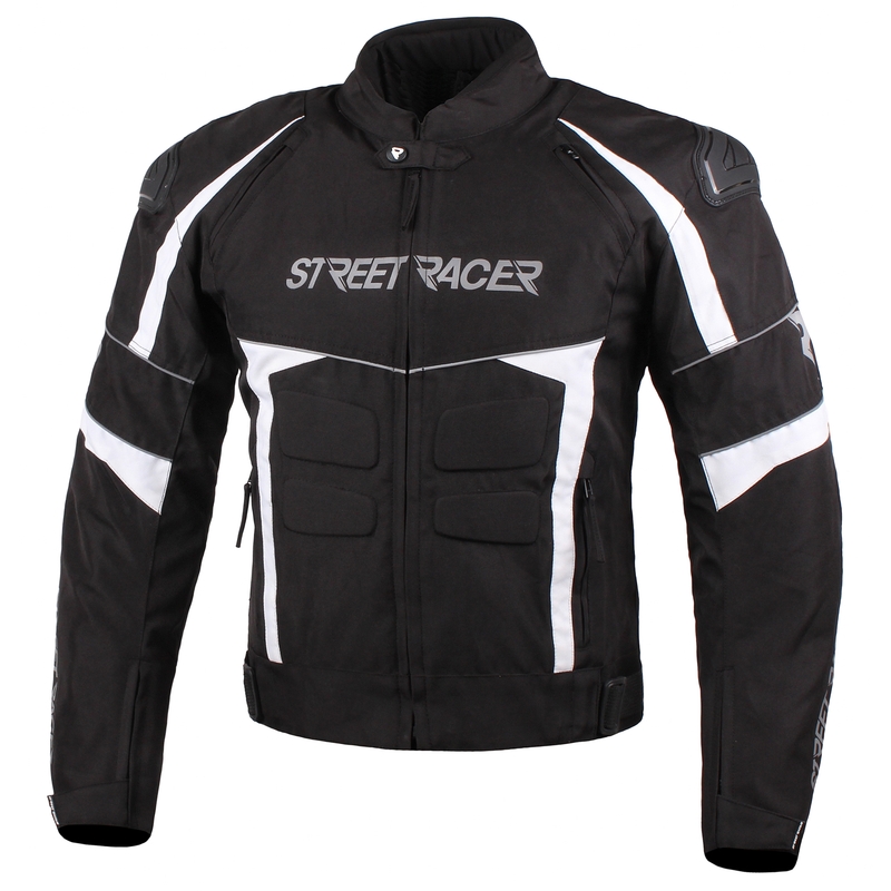 Bunda na motorku Street Racer Spark čierno-biela
