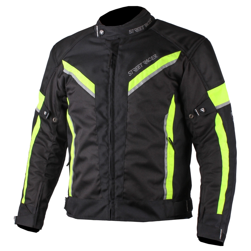 Bunda na motorku Street Racer Prestige čierno-fluo žltá vypredaj výpredaj