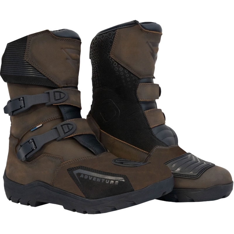 Topánky na motorku Street Racer Adventure Low WP hnedé