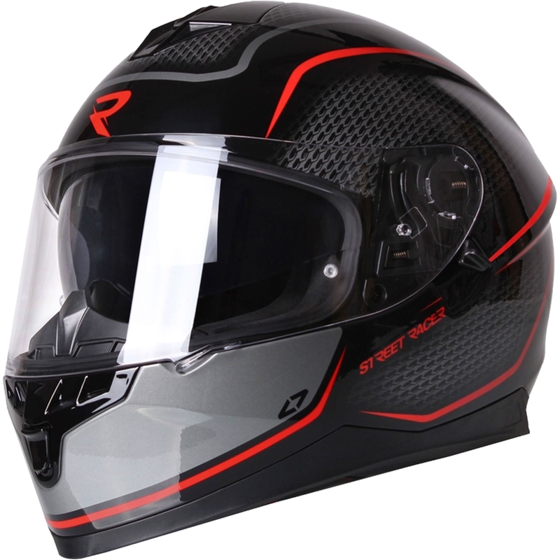 Integrálna prilba na motocykel Street Racer Magna čierno-červená
