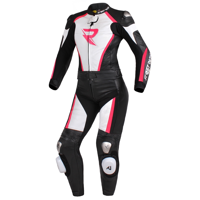 Dámska kombinéza Street Racer Kiara čierno-bielo-fluo ružová výpredaj