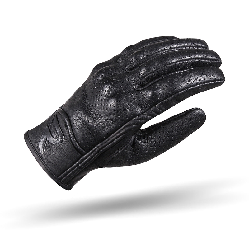 Rukavice na motocykel Street Racer Striker čierne perforované - II. akosť